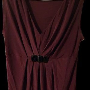 Metro 7 Maroon Sleeveless Dress M